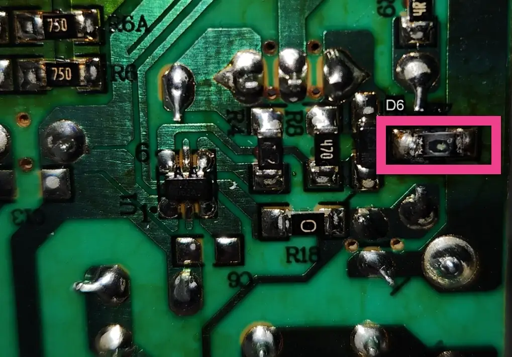 Burnt SMD Resistor