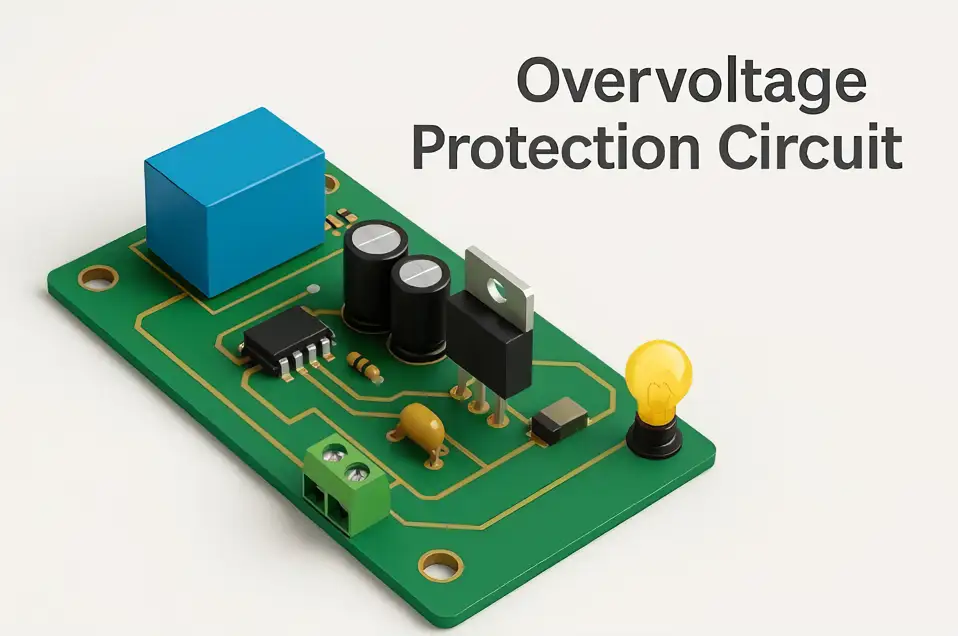 Analysis of 5V overvoltage protection circuit: voltage regulator, transistor, MOS transistor